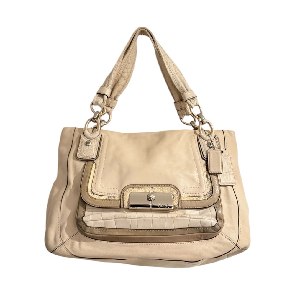Coach Cream Leather Kristin Shoulder Bag